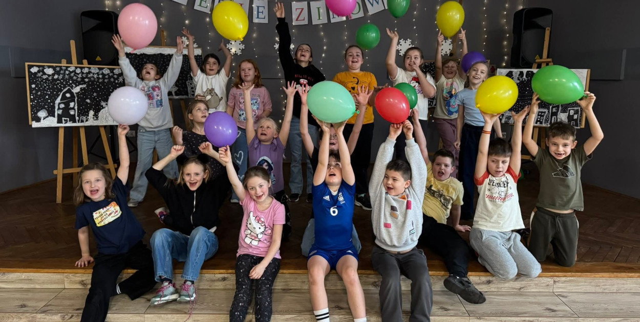 Zimowe zajęcia dla dzieci w Ślesinie, gm. Nakło nad Notecią