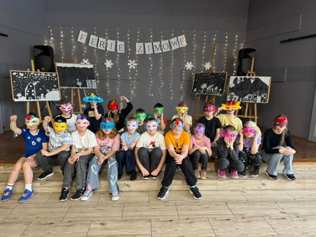 Zimowe zajęcia dla dzieci w Ślesinie, gm. Nakło nad Notecią