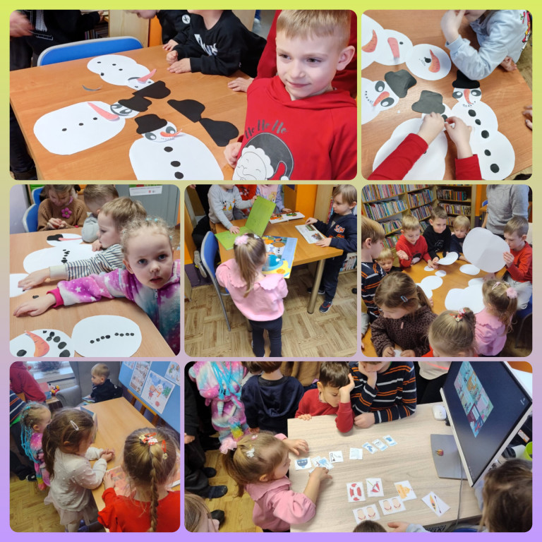 Zimowe spotkanie w bibliotece w Potulicach, gm. Nakło nad Notecią