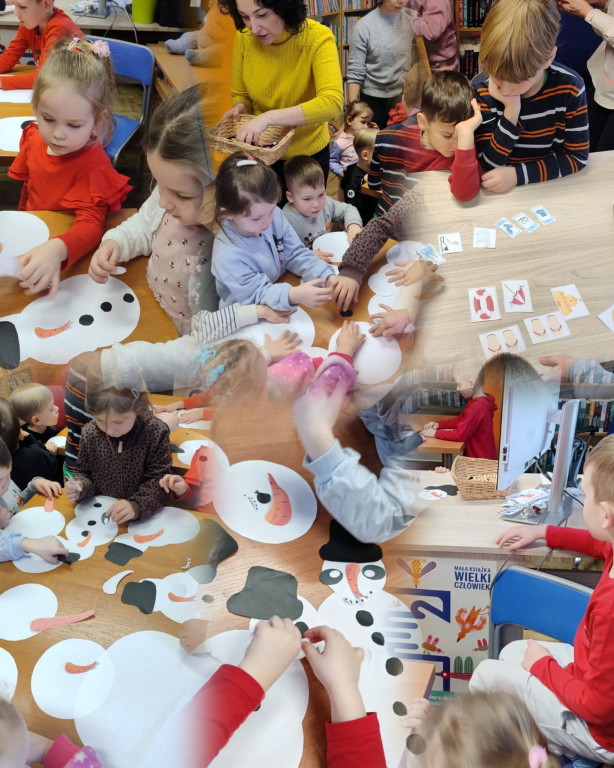 Zimowe spotkanie w bibliotece w Potulicach, gm. Nakło nad Notecią