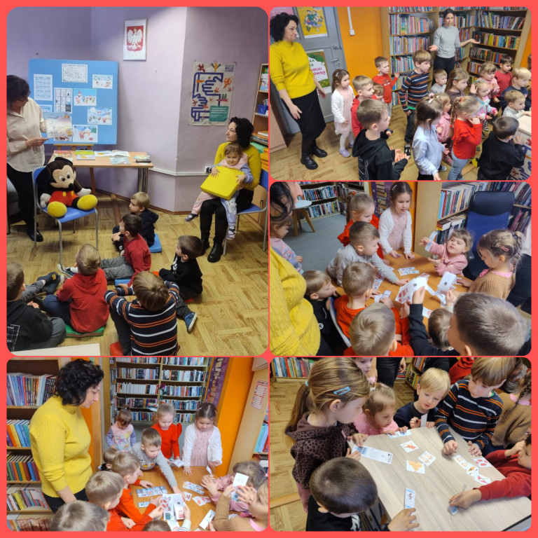 Zimowe spotkanie w bibliotece w Potulicach, gm. Nakło nad Notecią