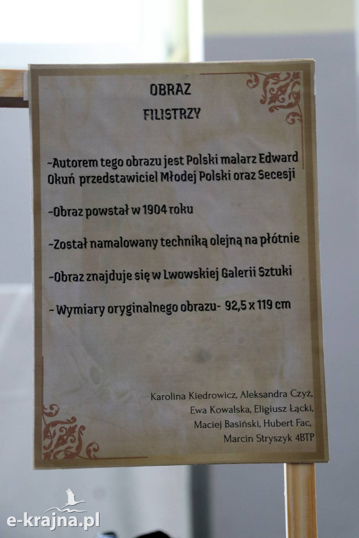 Sypniewo: Igraszki ze sztuką w ZSCKR - wystawa żywych obrazów 2