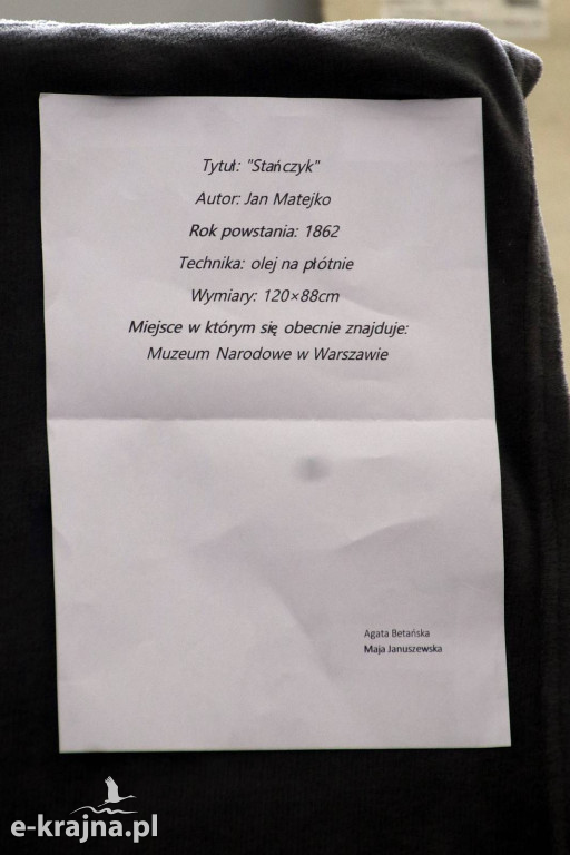 Sypniewo: Igraszki ze sztuką w ZSCKR - wystawa żywych obrazów 2