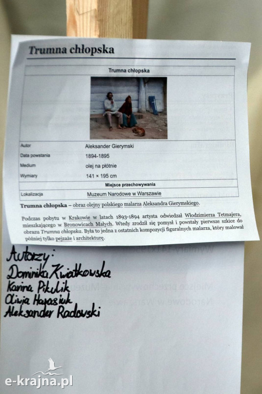 Sypniewo: Igraszki ze sztuką w ZSCKR - wystawa żywych obrazów 2