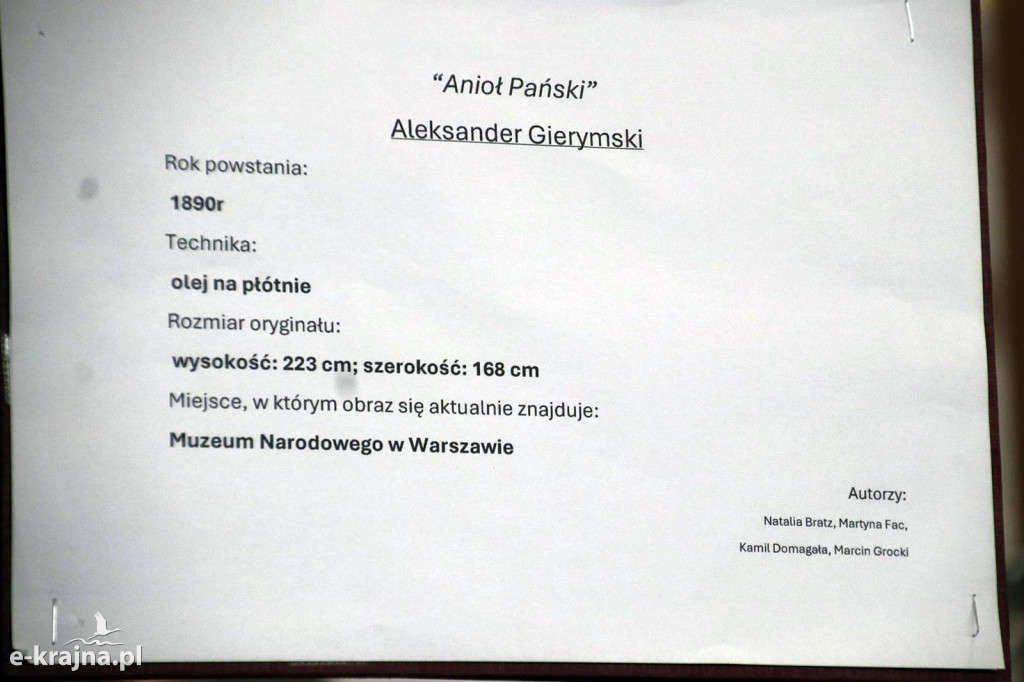 Sypniewo: Igraszki ze sztuką w ZSCKR - wystawa żywych obrazów 2