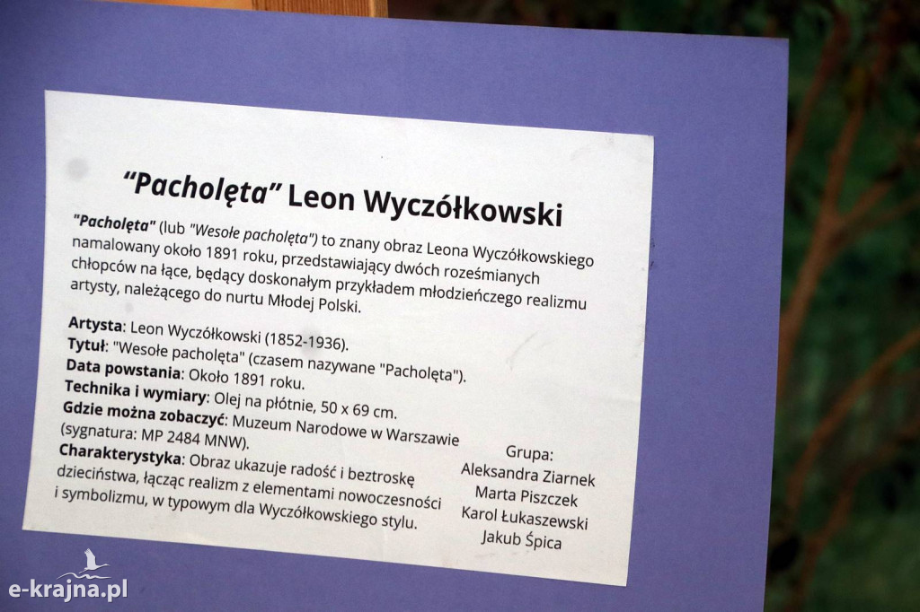 Sypniewo: Igraszki ze sztuką w ZSCKR - wystawa żywych obrazów 2