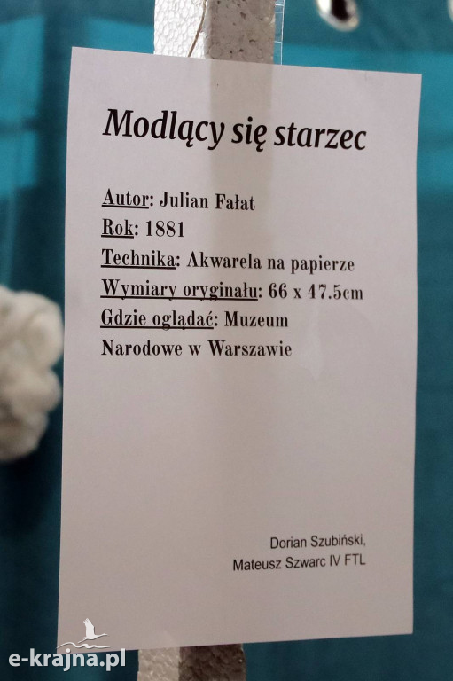 Sypniewo: Igraszki ze sztuką w ZSCKR - wystawa żywych obrazów 2