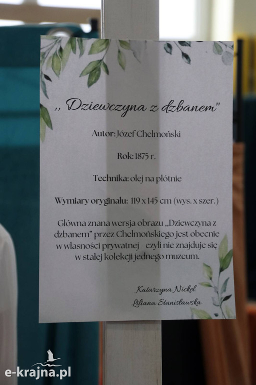 Sypniewo: Igraszki ze sztuką w ZSCKR - wystawa żywych obrazów 2