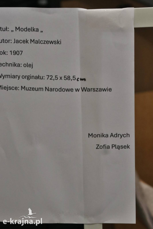 Sypniewo: Igraszki ze sztuką w ZSCKR - wystawa żywych obrazów 2