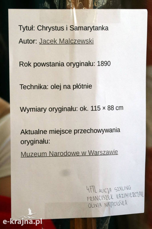 Sypniewo: Igraszki ze sztuką w ZSCKR - wystawa żywych obrazów 2