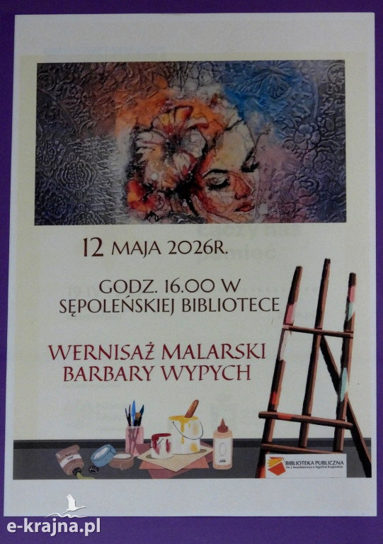 Sępólno: Bo najważniejsza jest pasja. Wernisaż malarstwa Barbary Wypych