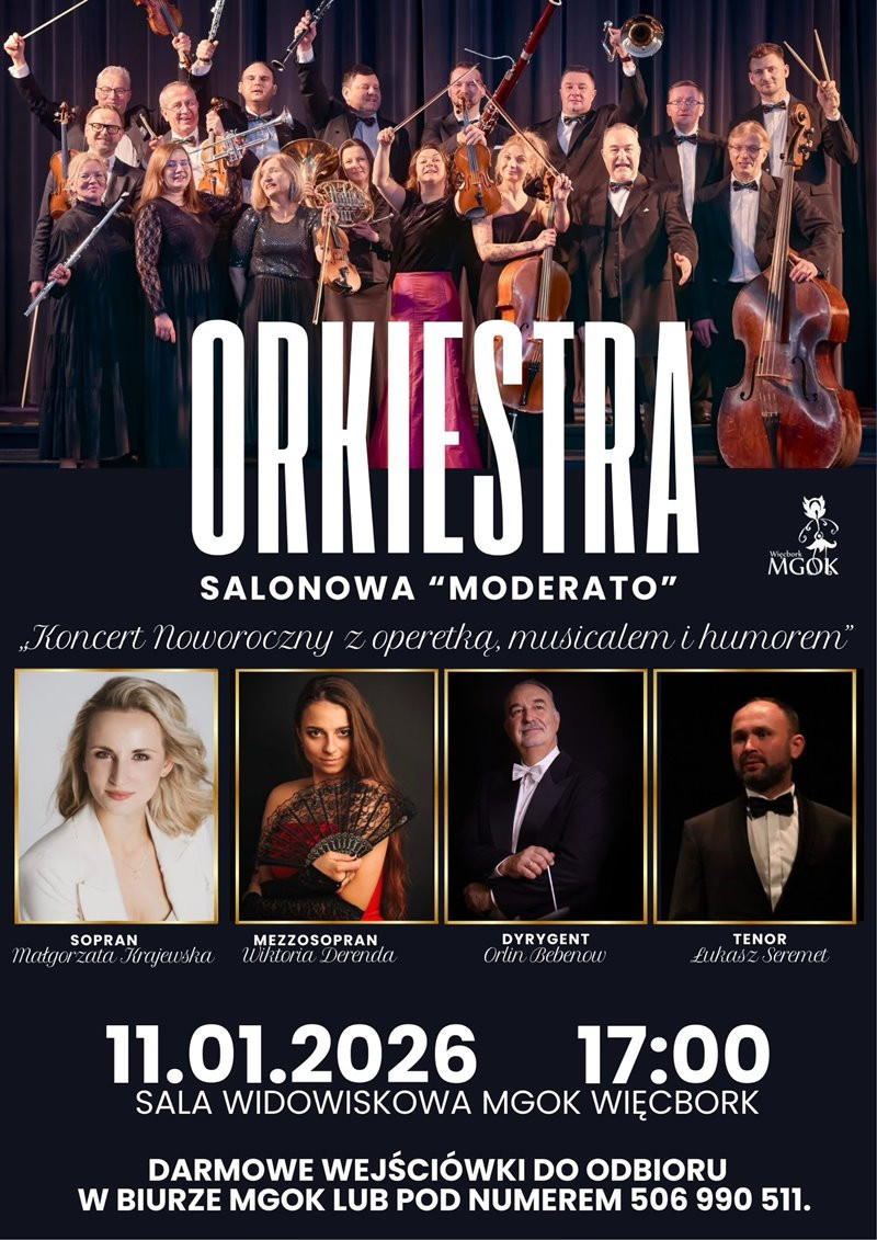 Więcbork Koncert Noworoczny z operetką, musicalem i humorem