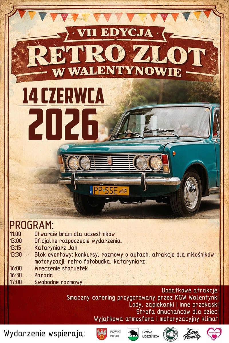 Gmina Łobżenica: II Retro Zlot w Walentynowie