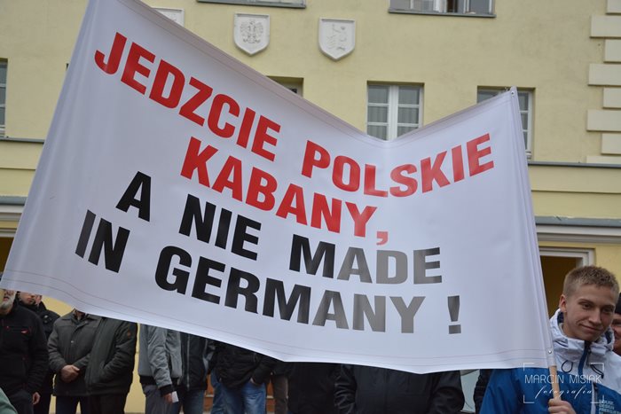 Rolniczy protest w Sępólnie