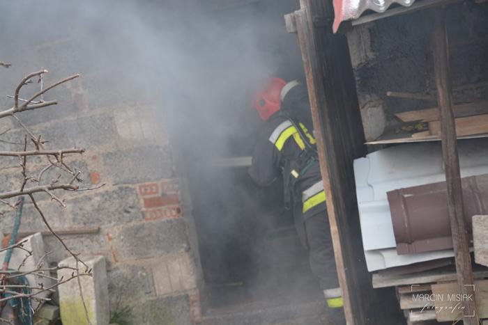 Pożar budynku w Sępólnie