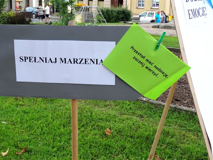 Happening uliczny w Sępólnie Krajeńskim