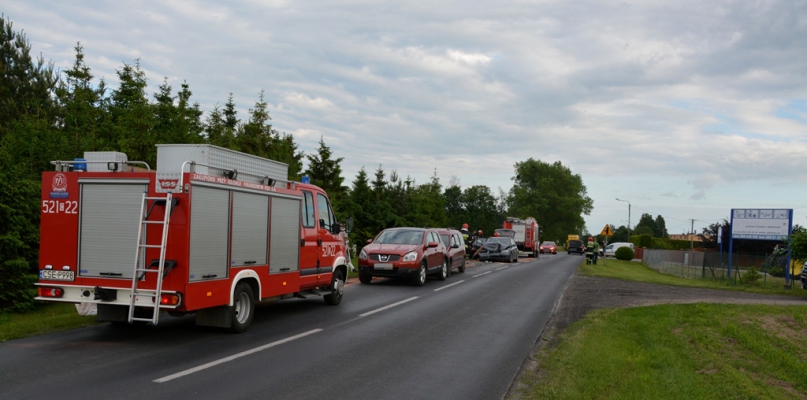 Zderzenie osobówek w Grochowcu - fot. Marcin Misiak