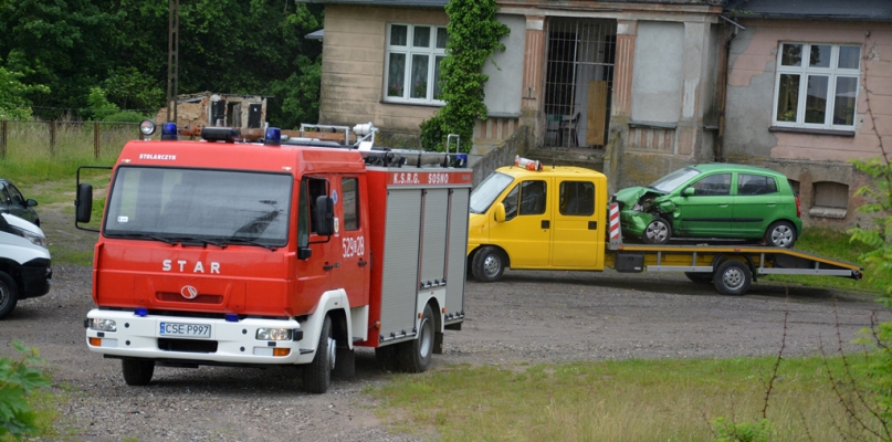 Zderzenie osobówki z TIR-em w Olszewce - fot. Marcin Misiak