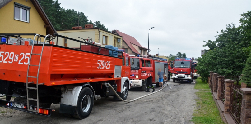 Pożar piwnicy w Kamieniu Krajeńskim - fot. Marcin Misiak