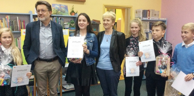 Gościem sępoleńskiej biblioteki był Michał Rusinek - fot. Biblioteka Publiczna w Sępólnie