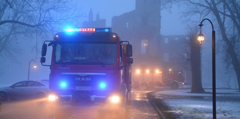 Pożar hotelu w Runowie Krajeńskim - fot. Marcin Misiak