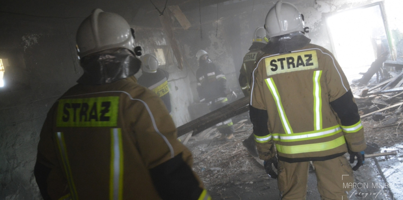 Pożar hali produkcyjnej w Sośnie - fot. Marcin Misiak