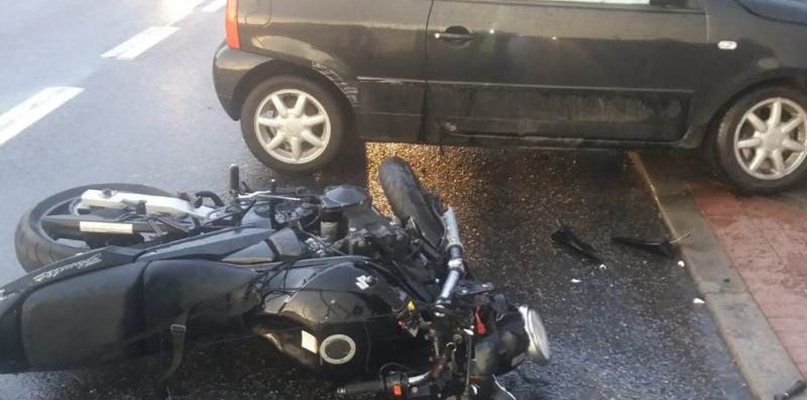 Nietrzeźwy kierowca doprowadził do zderzenia z motocyklem - fot. KPP Człuchów