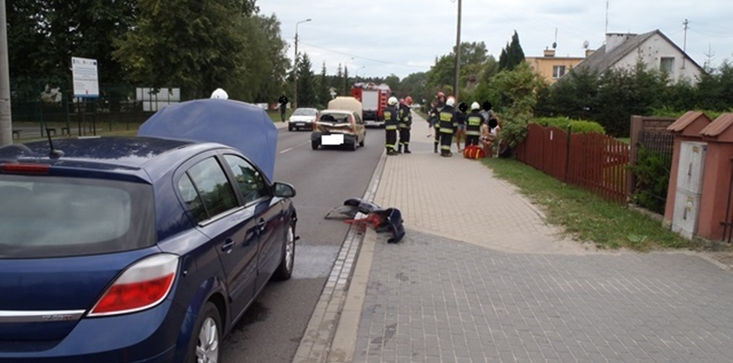 Kolejne zderzenie pojazdów w Krajence - fot. KP PSP Złotów