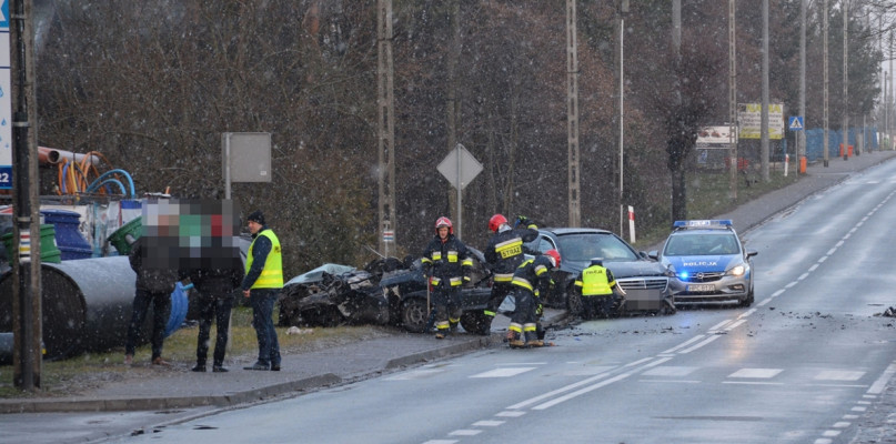 Zderzenie czołowe pojazdów na Chojnickiej - Marcin Misiak