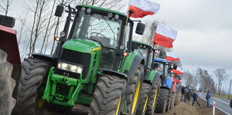 Protest rolniczy na drogach regionu - fot. Marcin Misiak