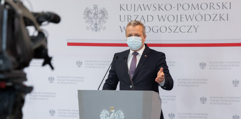 Konferencja prasowa poświęcona zaprezentowaniu wyników konkursu Rosnąca Odporność w województwie kujawsko-pomorskim. - fot. KPUW