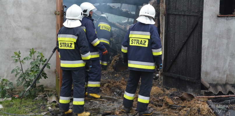 Pożar budynku gospodarczego w Wituni - fot. Marcin Misiak