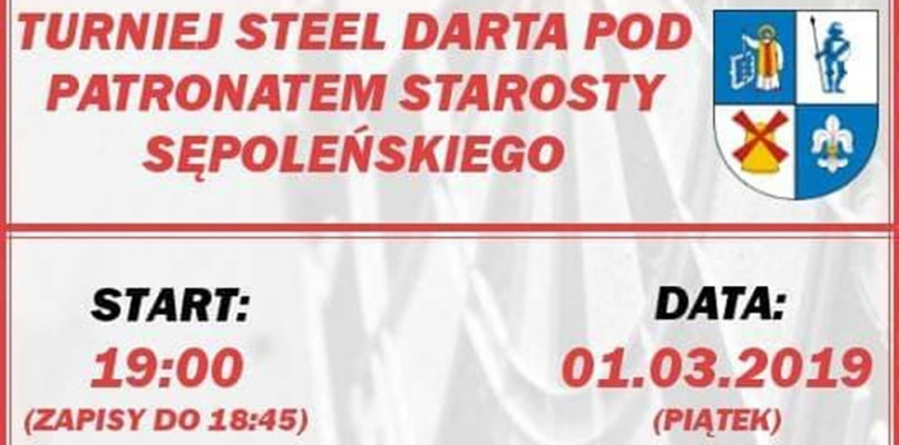 Turniej Steel Darta w Sępólnie - zaproszenie
