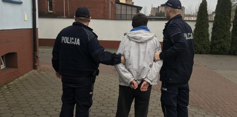 25-letni włamywacz zatrzymany przez policjantów - fot. KPP Nakło nad Notecią