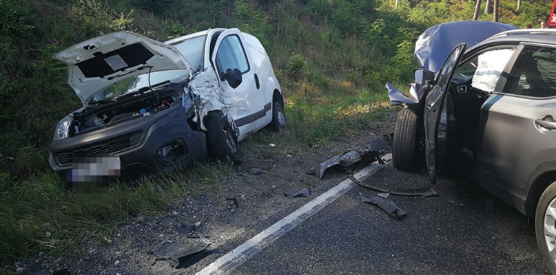 Wypadek z udziałem 3 aut osobowych - fot. OSP KSRG Mąkowarsko