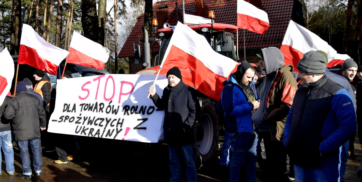 Protest rolników w Sępólnie Krajeńskim - fot. Andrzej Ossowski