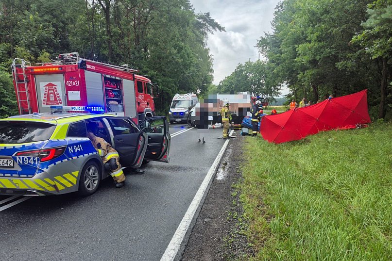 Śmiertelny wypadek drogowy na DK-25