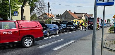 Zderzenie czterech aut osobowych w Sadkach-22629