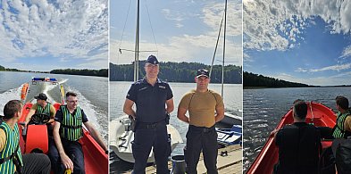 Wspólne patrole funkcjonariuszy Policji i Straży Pożarnej na akwenach w powiecie s-29345