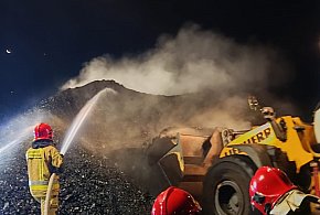 Pożar hałdy węgla w miejscowości Ujście-29427
