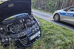Krajenka - Piła: 20-latek zjechał do przydrożnego rowu. Był pod wpływem alkoholu-30117