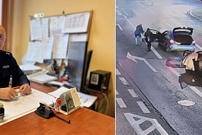 Człuchów: Płonąca Kia na krajówce i policjant po służbie, który nie zawahał się an-31184