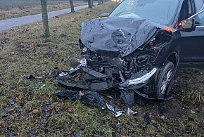 Wypadek na DK-22 za Człuchowem w kierunku Jaromierza-32349