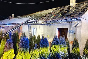 Pożar budynku wielorodzinnego w miejscowości Pobórka Wielka, gm. Białośliwie-32860