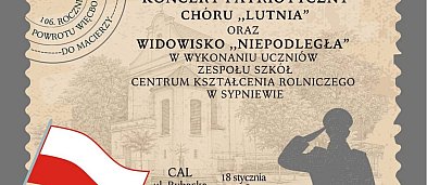 Koncert patriotyczny Chóru Lutnia oraz widowisko Niepodległa w wykonaniu uczniów ZSCKR w Sypniewie-2204