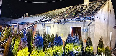 Pożar budynku wielorodzinnego w miejscowości Pobórka Wielka, gm. Białośliwie-32860