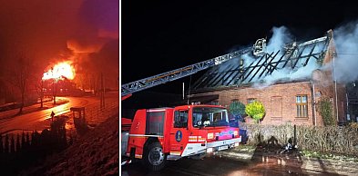 Pożar poddasza w budynku mieszkalnym w Brzostowie