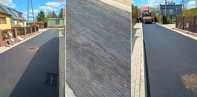 Postępy prac na ul. Łącznej i Spacerowej w Łobżenicy. Drogowcy kładą asfalt