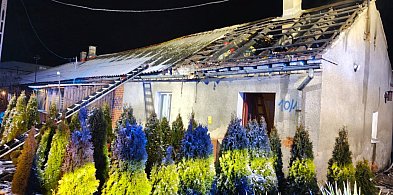 Pożar budynku wielorodzinnego w miejscowości Pobórka Wielka, gm. Białośliwie-32860