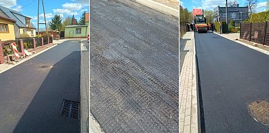 Postępy prac na ul. Łącznej i Spacerowej w Łobżenicy. Drogowcy kładą asfalt
